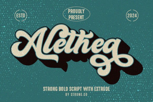Alethea: A Bold Vintage Typeface for Retro Branding