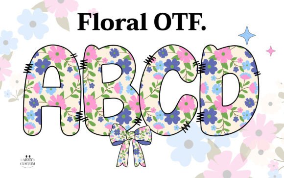 Floral Army: A Vintage-Inspired Color Font for Digital Design