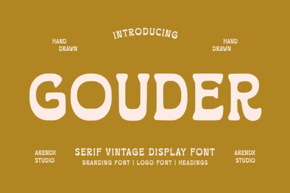 Gouder: A Bold Serif Display Font for Authentic Branding