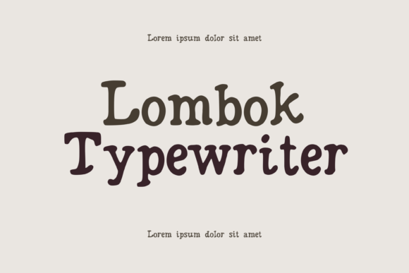 Lombok Typewriter: A Vintage-Inspired Sans Serif Font for Authentic Branding