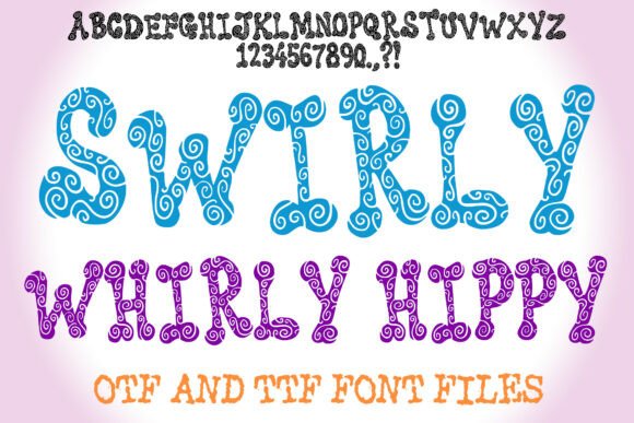 Swirly Whirly Hippy: A Playful Decorative Font for Handmade Charm