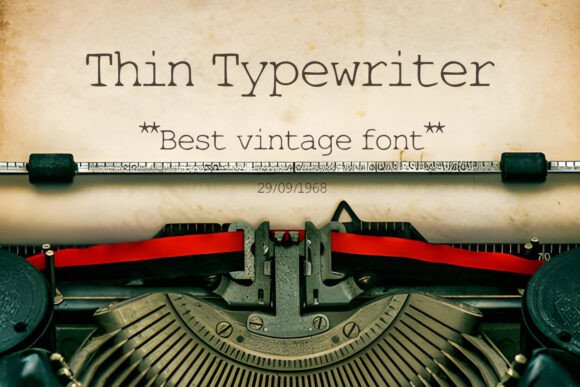 Thin Typewriter: A Vintage Slab Serif Font for Digital Branding