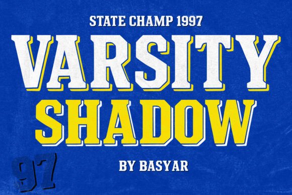 Varsity Shadow: A Bold Font for Handmade Creators